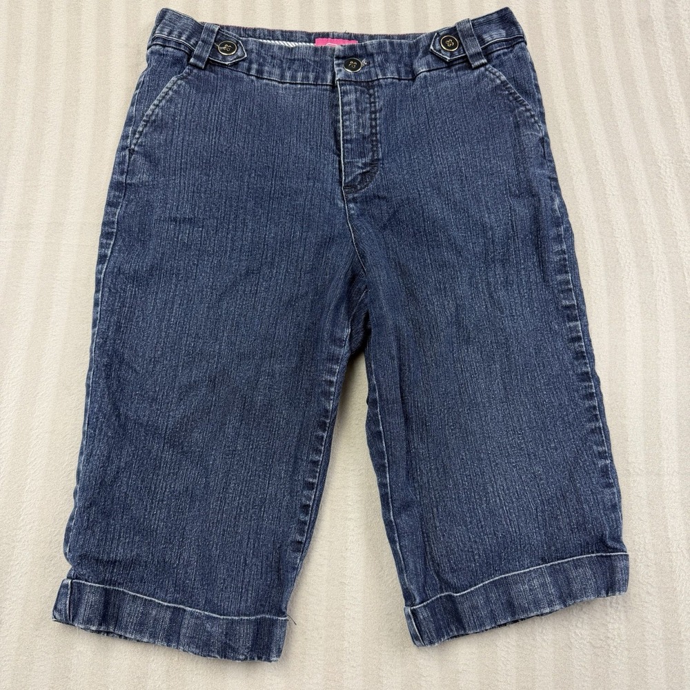 Pappagallo Size 6 Women's Denim Shorts Blue Petite